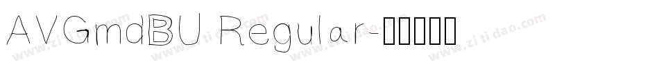 AVGmdBU Regular字体转换